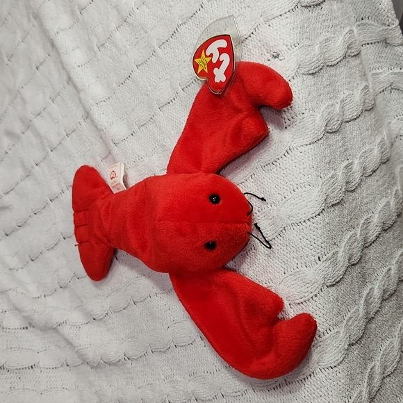 🕸Vintage Ty Beanie Baby Original Pincher The Lobster 1993 P.V.C. Pellets - Picture 2 of 12